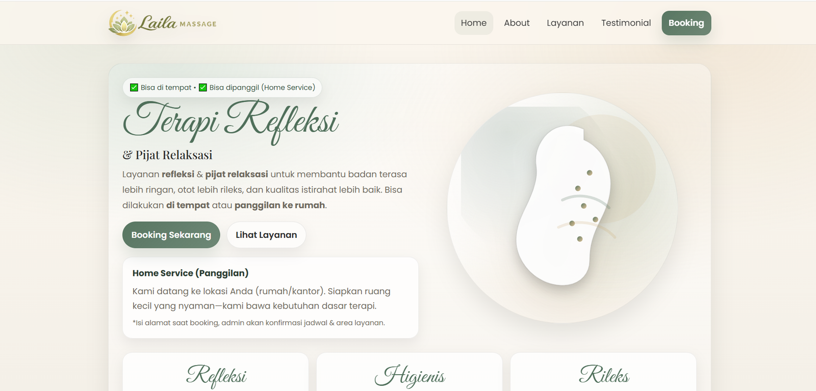 Landing Page Massage